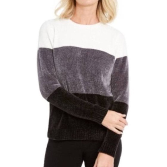 NEW Karen Scott Colorblock Chenille Sweater - Picture 4 of 4